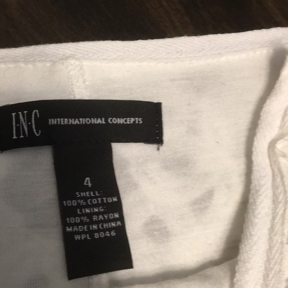 INC White Lined High Low Skirt - Picture 2 of 8